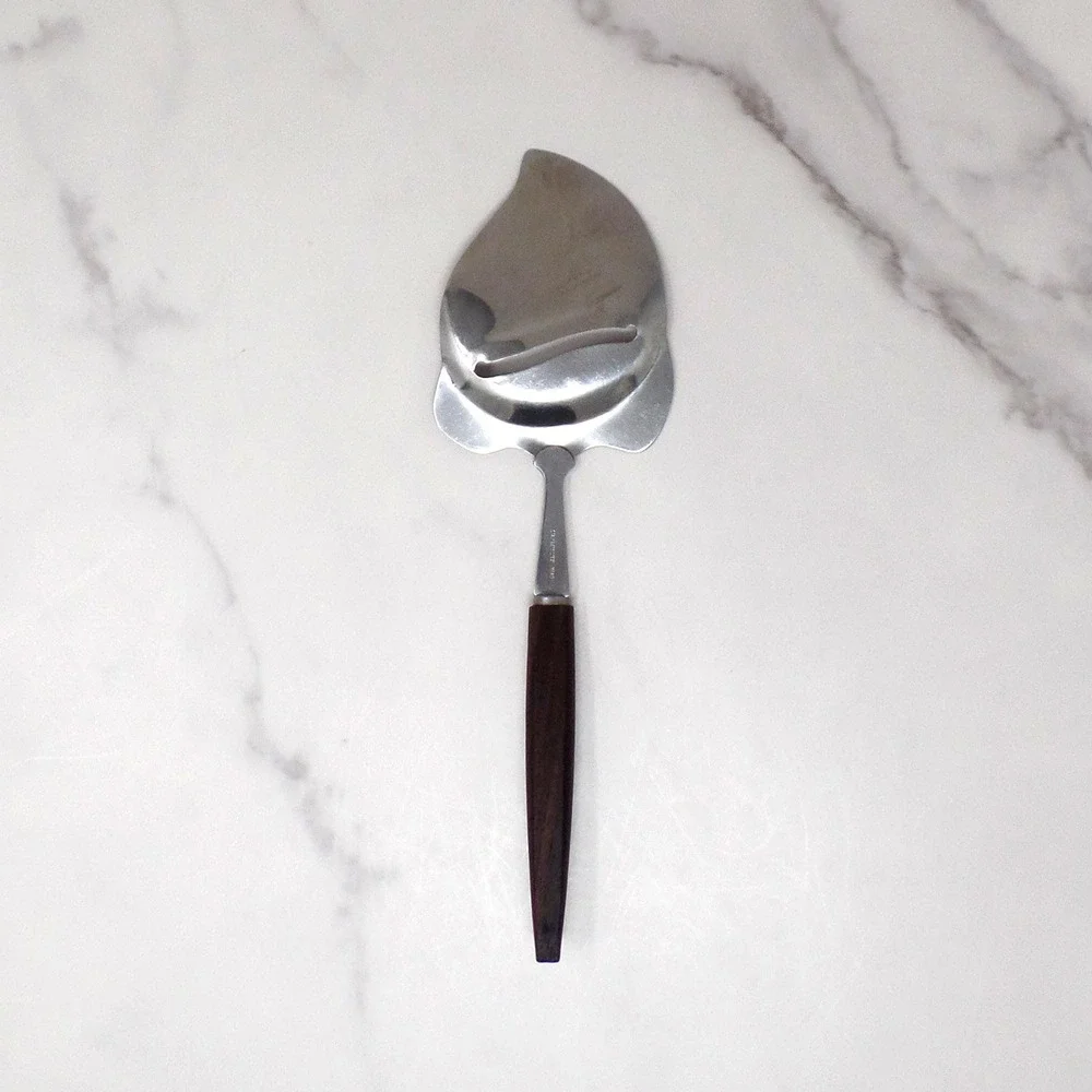 Vintage Wooden Handled Stainless Steel Cheese Plane / Slicer (1960s)